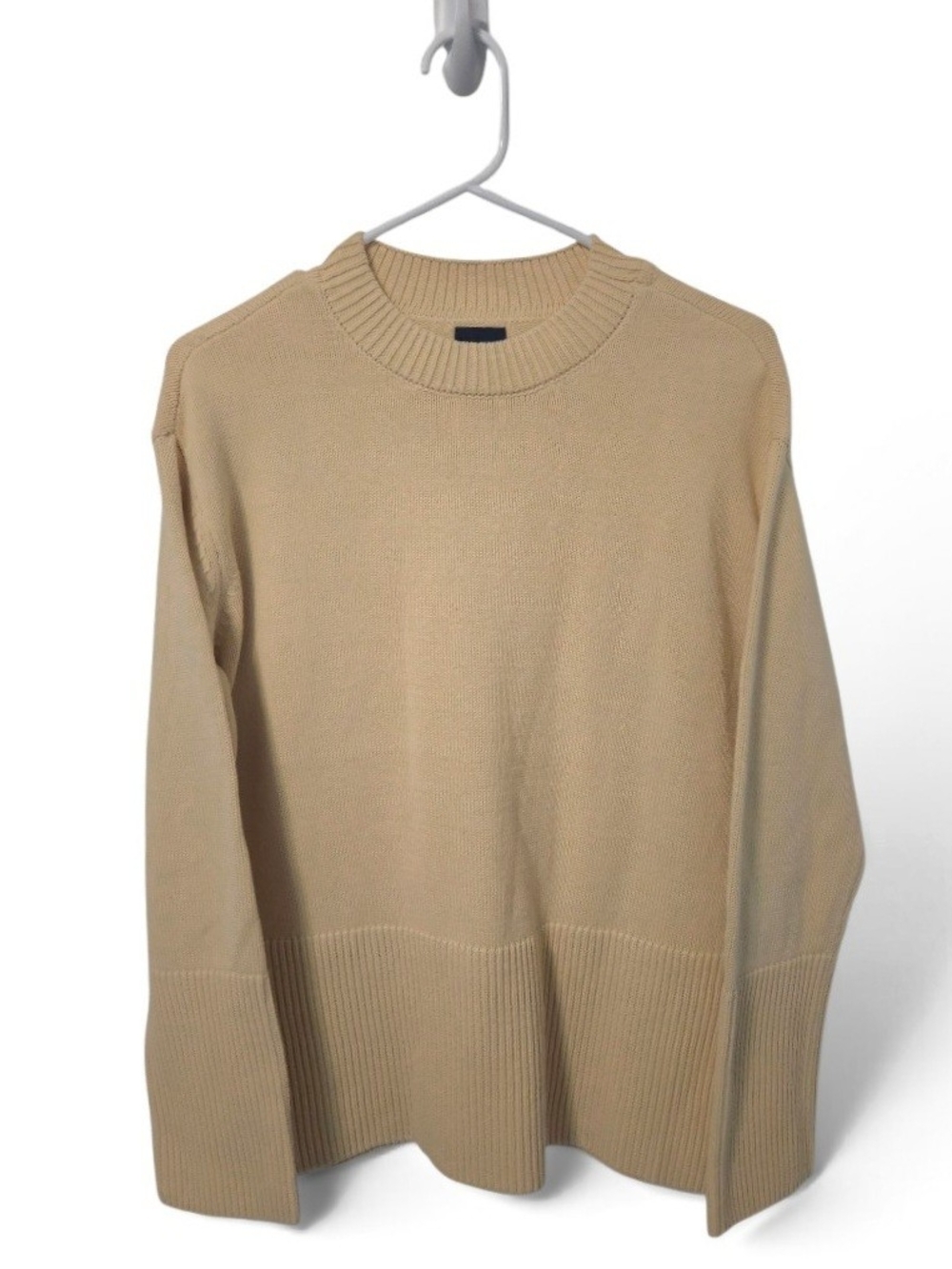 GAP 100% Cotton Crewneck Sweater in Beige